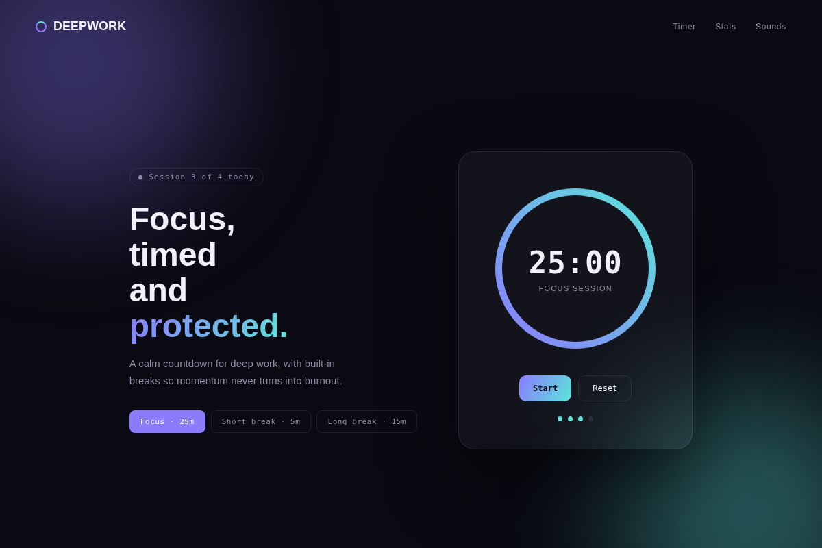 Focus timer, built with clickto